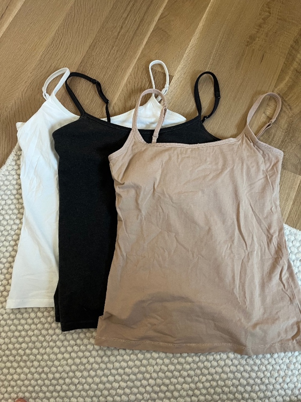 Pact Women's Slim Spaghetti Strap Shelf Bra Tank Tops - Pack of 3